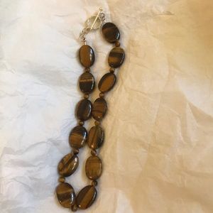 Homemade Tigers-eye 14” Necklace.
